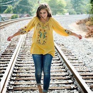 Yellow boutique shirt